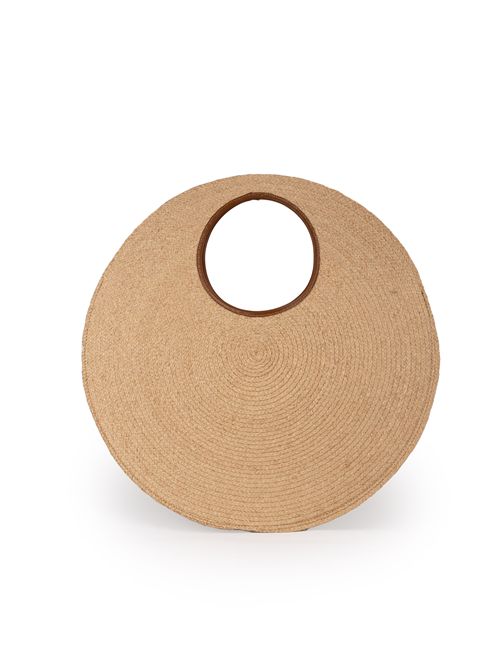 Borsa Hobo rotonda in paglia Naturale Liviana Conti | A5SA90A15-0